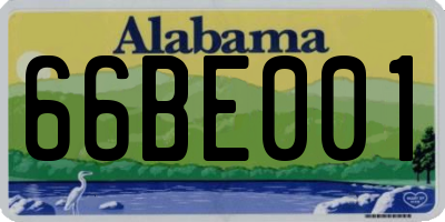 AL license plate 66BE001