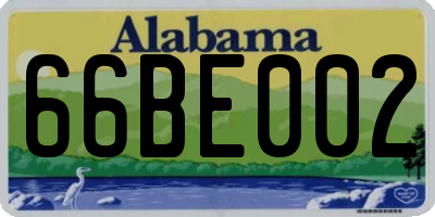 AL license plate 66BE002