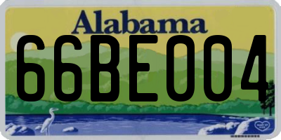 AL license plate 66BE004
