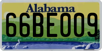 AL license plate 66BE009
