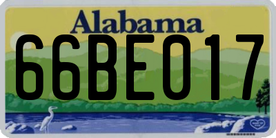 AL license plate 66BE017