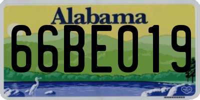 AL license plate 66BE019