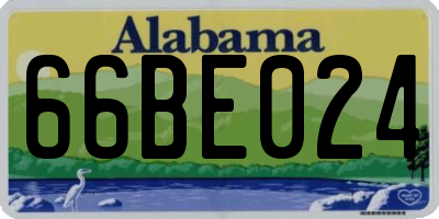 AL license plate 66BE024