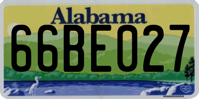 AL license plate 66BE027