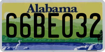AL license plate 66BE032