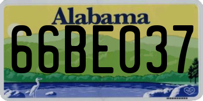AL license plate 66BE037