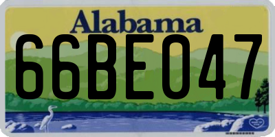 AL license plate 66BE047