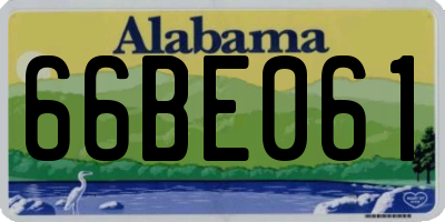 AL license plate 66BE061