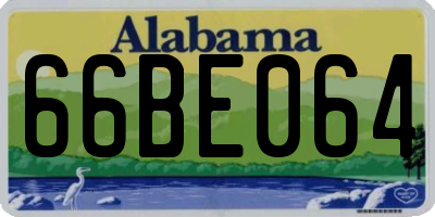 AL license plate 66BE064