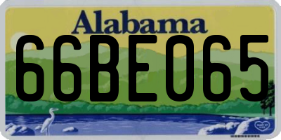 AL license plate 66BE065