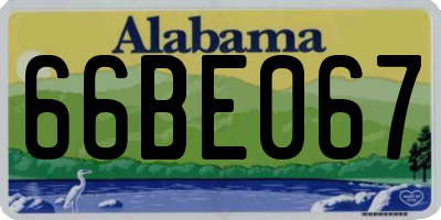 AL license plate 66BE067