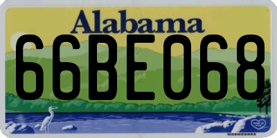 AL license plate 66BE068
