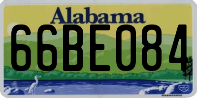 AL license plate 66BE084