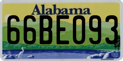 AL license plate 66BE093