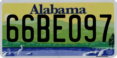 AL license plate 66BE097