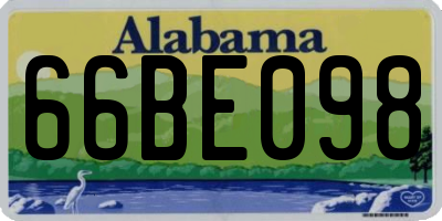 AL license plate 66BE098