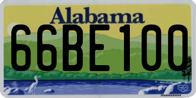 AL license plate 66BE100