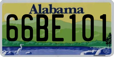 AL license plate 66BE101