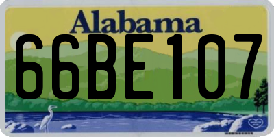 AL license plate 66BE107