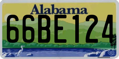 AL license plate 66BE124