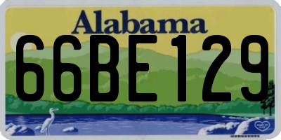 AL license plate 66BE129