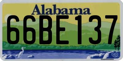 AL license plate 66BE137