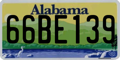 AL license plate 66BE139
