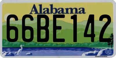 AL license plate 66BE142