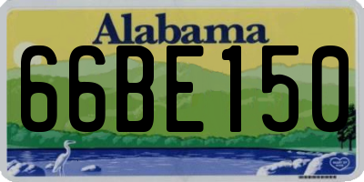 AL license plate 66BE150