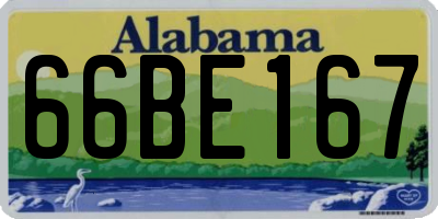 AL license plate 66BE167
