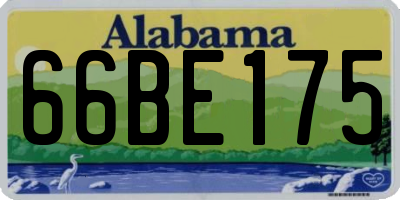 AL license plate 66BE175