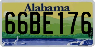 AL license plate 66BE176