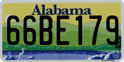 AL license plate 66BE179