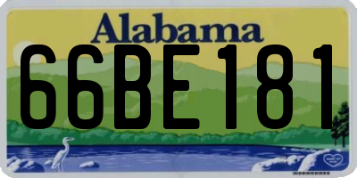 AL license plate 66BE181