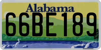 AL license plate 66BE189