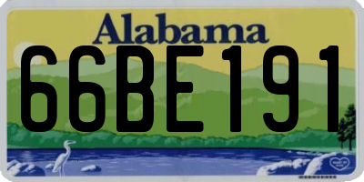 AL license plate 66BE191