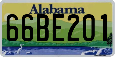 AL license plate 66BE201