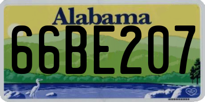 AL license plate 66BE207