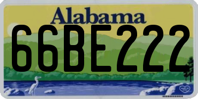 AL license plate 66BE222