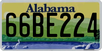AL license plate 66BE224