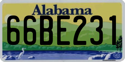 AL license plate 66BE231