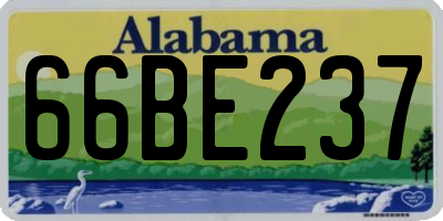 AL license plate 66BE237