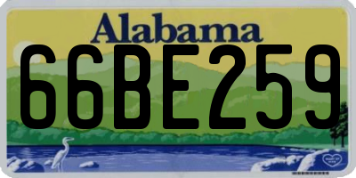 AL license plate 66BE259