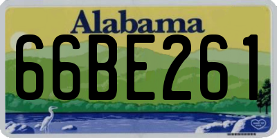 AL license plate 66BE261