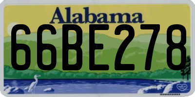 AL license plate 66BE278