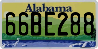AL license plate 66BE288
