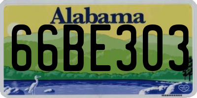 AL license plate 66BE303
