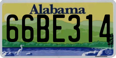AL license plate 66BE314