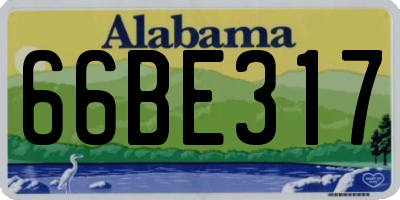 AL license plate 66BE317