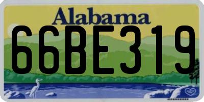 AL license plate 66BE319